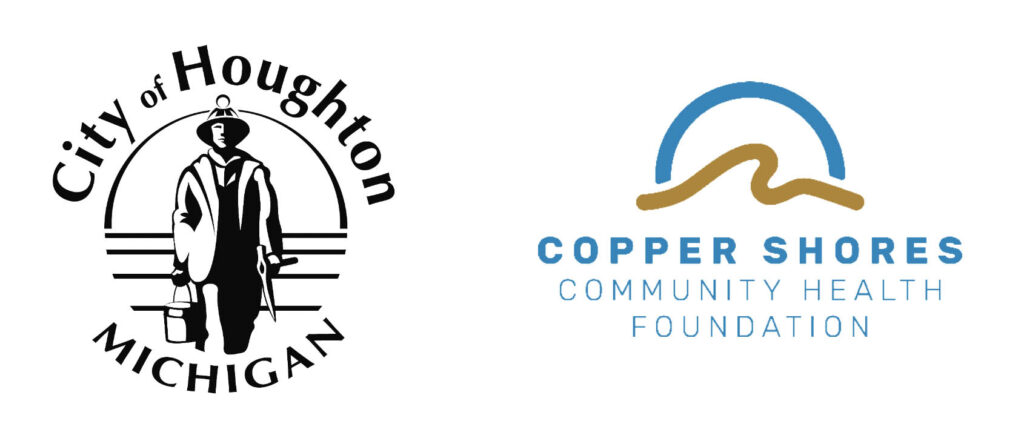 two sponsor logos city of Houghton and Copper Shores