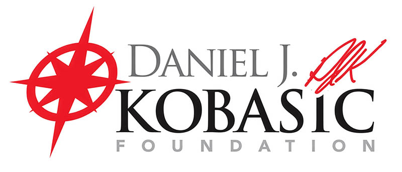 Daniel J Kobasic Foundation Logo with a red compass as the icon