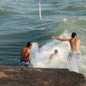 waves near the pier