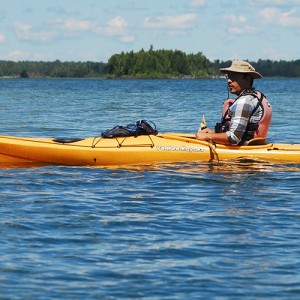 Elliot Nelson on a kayak