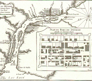 old map of Detroit River