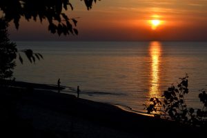 sunset on Lake Superior