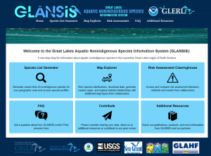 GLANSIS home page screen shot