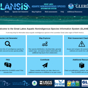 GLANSIS home page screen shot