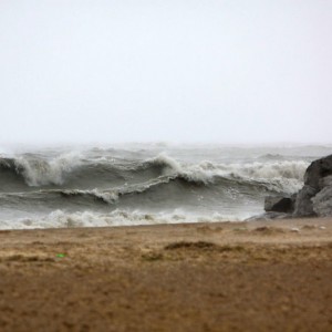 Large waves on Lake Michigan