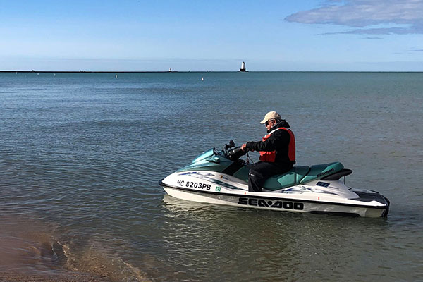 jet ski used as a research tool