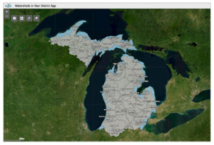 Watersheds in your district screen shot