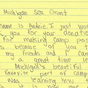 Clip of a handwritten letter to MISG