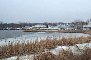 A coastal town near Lake Michigan