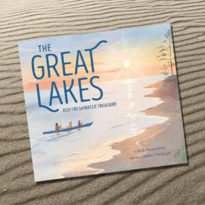 A book on a sandy beach called 