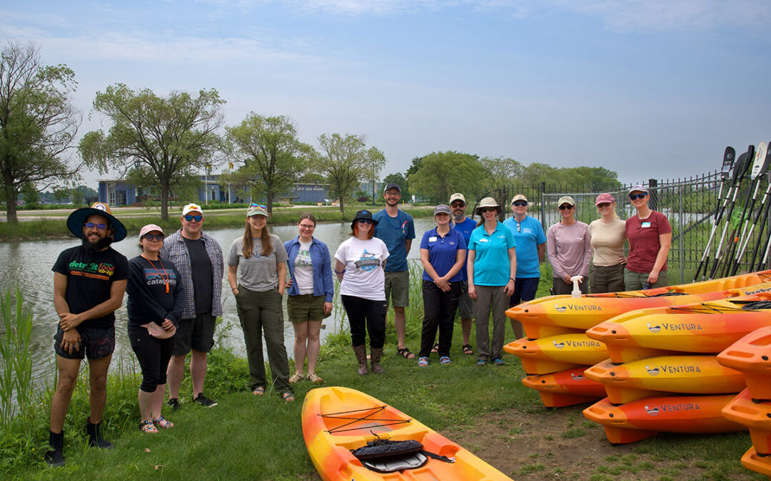 MI Paddle Stewards take on Belle Isle