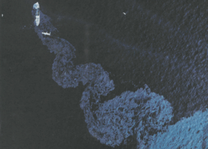 Oil slick satellite image from NASA