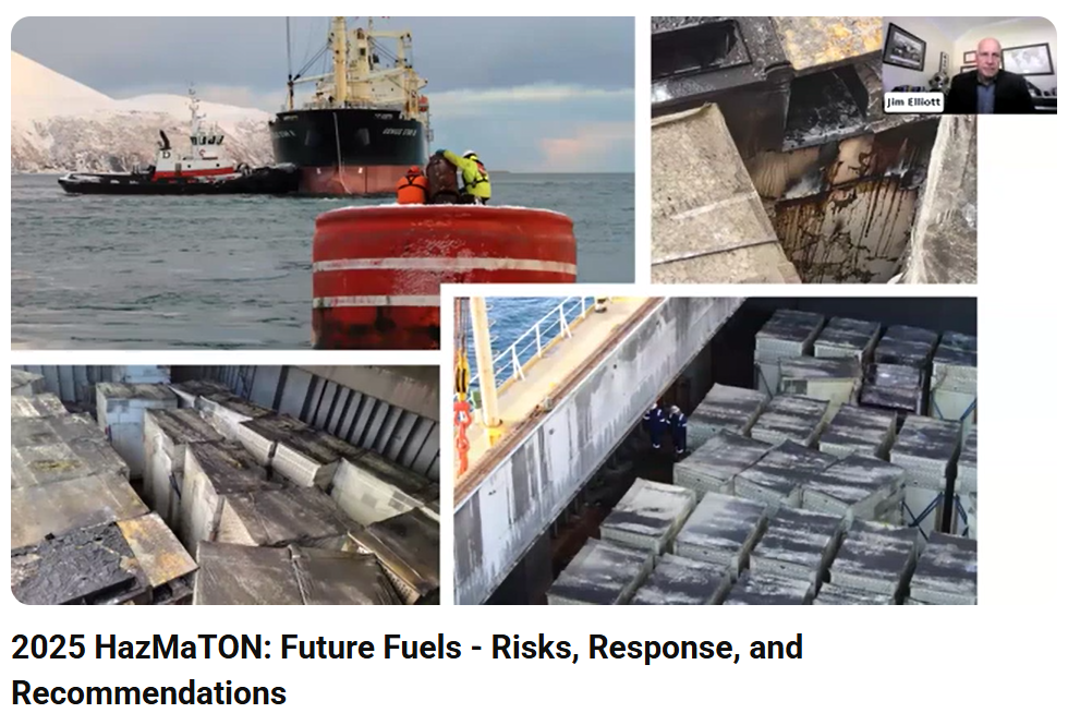 A variety of photos showing oil spill cleanup from vessels or pipes