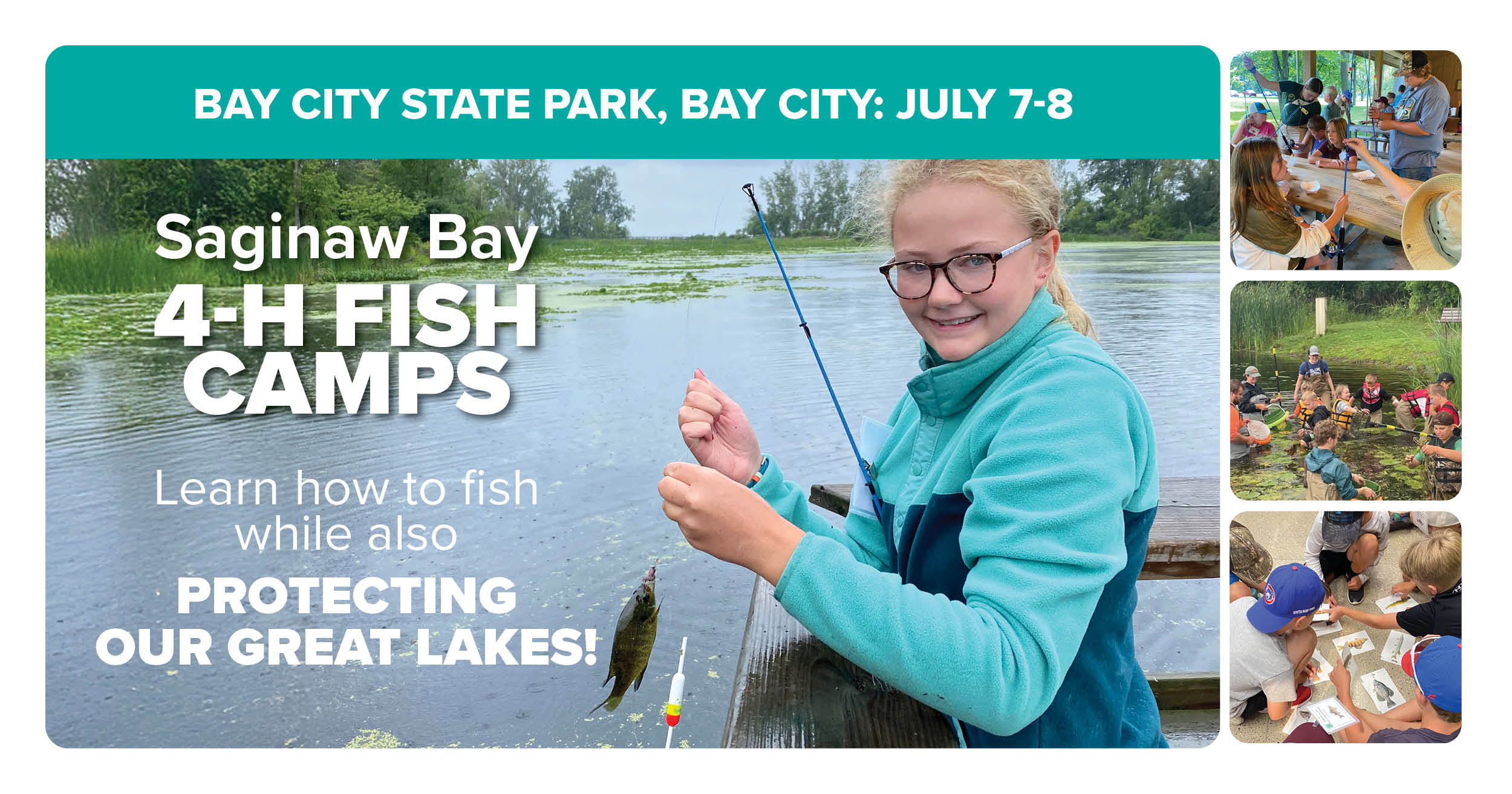 kids holding fishing rod and fishing